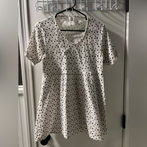 Black & White Polka Dot Baby Doll Dress